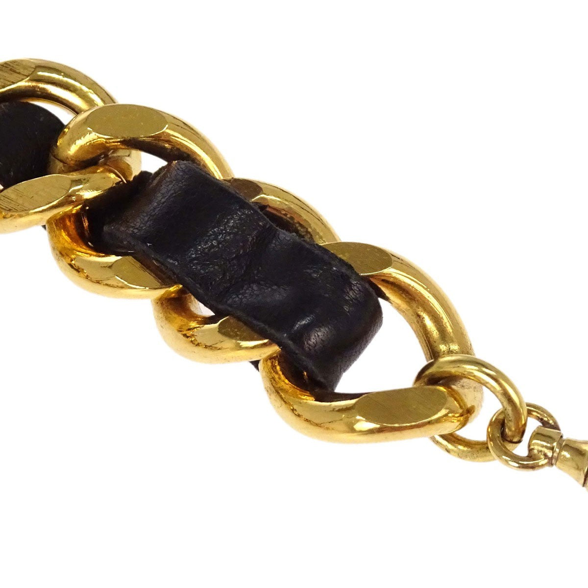 Chanel CC Medallion Chain Belt Metal with Leather, Gold, Gold Plated, Belt