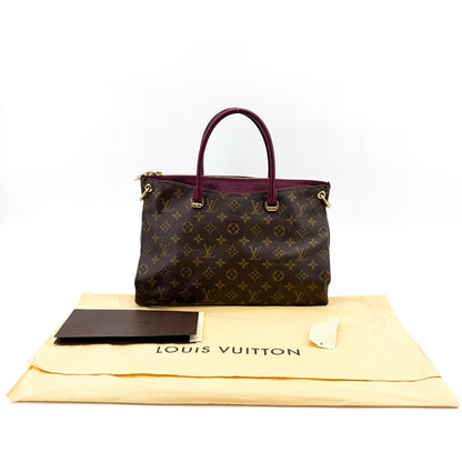 Louis Vuitton Pallas Tote Monogram Canvas with Leather, Brown, Canvas, Handbag