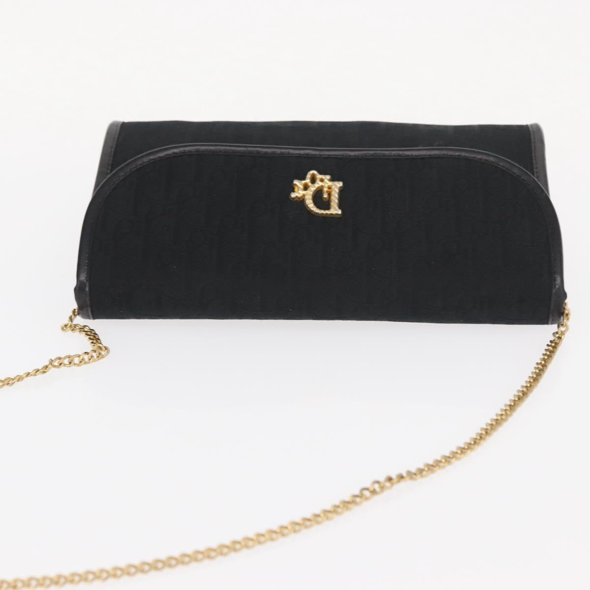 Christian Dior Vintage Trotter Shoulder Bag Canvas, BLACK, CANVAS, Shoulder bag