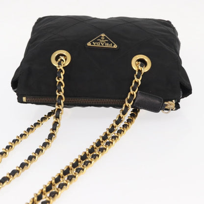 Prada Re-Edition 1995 Chain Tote Quilted Re-Nylon, Black, Nylon, Shoulder Bag