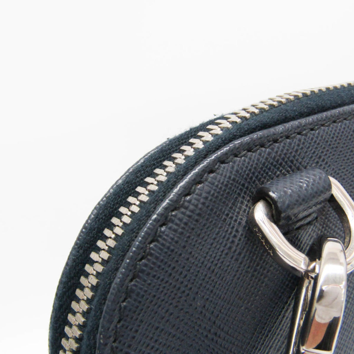Prada Convertible Travel Saffiano Leather, Navy, Leather, Briefcase