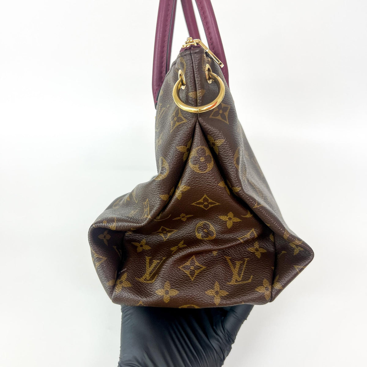 Louis Vuitton Pallas Tote Monogram Canvas with Leather, Brown, Canvas, Handbag