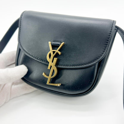 Saint Laurent Kaia Leather, Black, Leather, Shoulder Bag