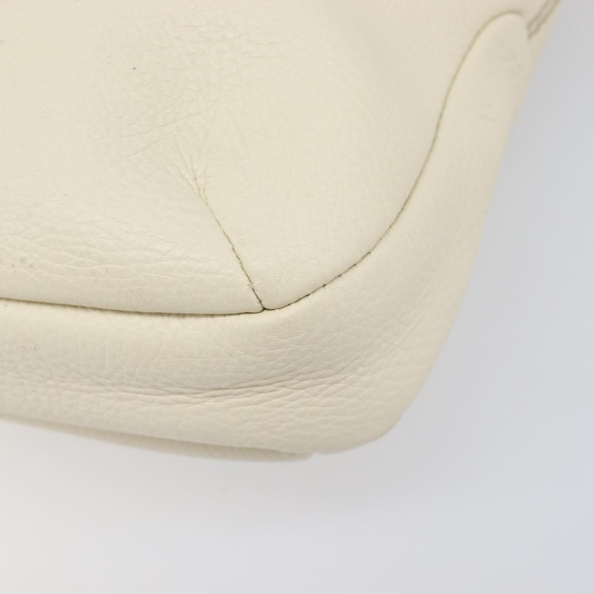 Salvatore Ferragamo Gancini Leather, Beige, Leather, Crossbody Bag