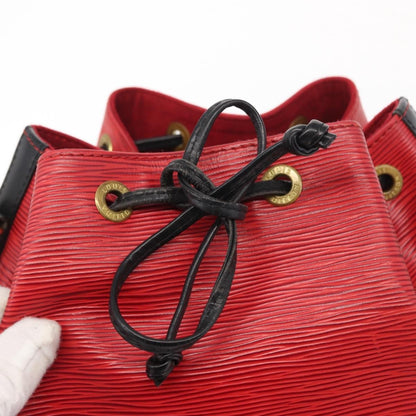Louis Vuitton Bicolor Petit Noe Epi Leather, Red, Leather, Handbag