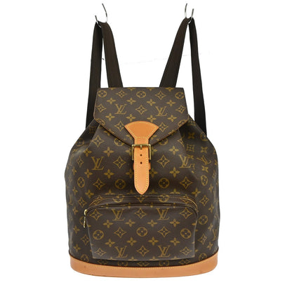Louis Vuitton Vintage Montsouris Monogram Canvas, Brown, Canvas, Backpack
