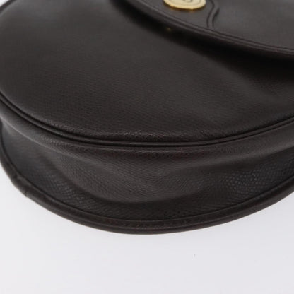 Christian Dior Vintage CD Logo Leather, Brown, Leather, Shoulder Bag