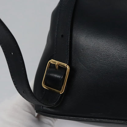 Gucci Vintage Bamboo Leather, Black, Leather, Backpack