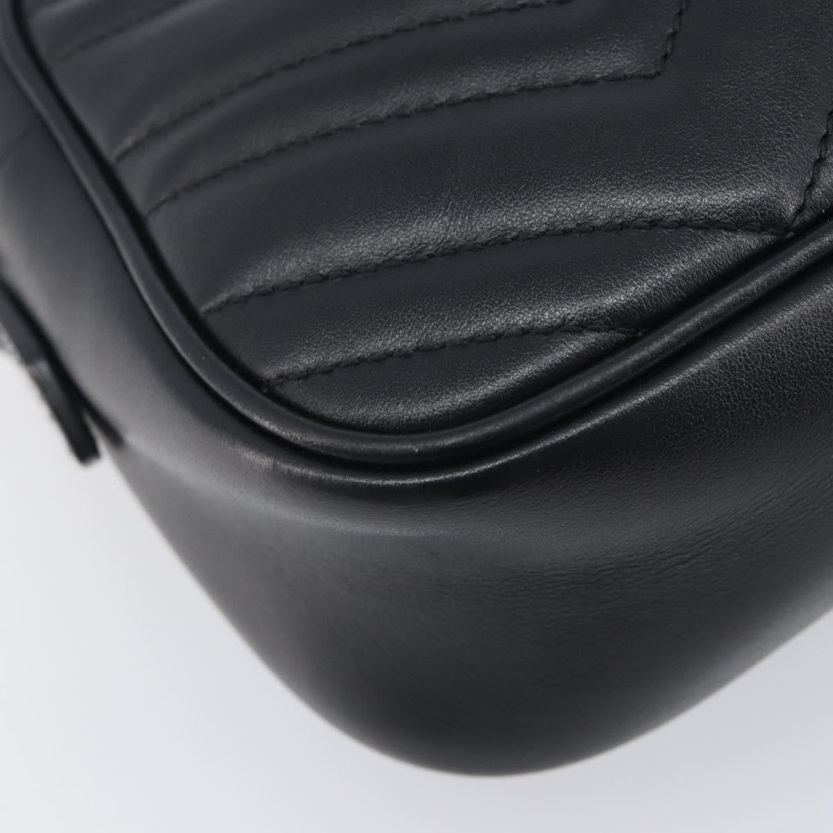 Gucci GG Marmont Matelasse Leather, Black, Leather, Shoulder Bag