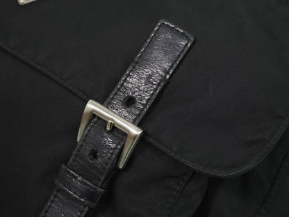 Prada Zip Buckle Messenger Tessuto, Black, Nylon, Shoulder Bag