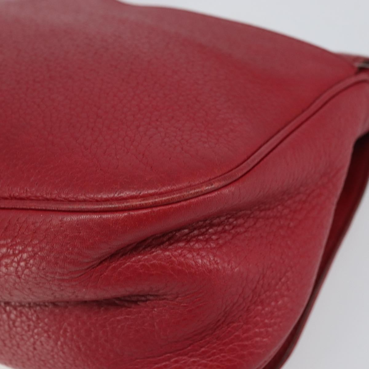 Salvatore Ferragamo Gancini Leather, Red, Leather, Shoulder Bag