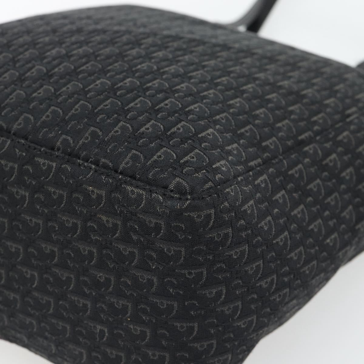 Christian Dior Vintage Open Pocket Diorissimo Canvas, Black, Canvas, Tote Bag
