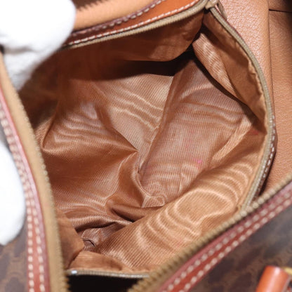 Celine Vintage Macadam Canvas and Leather, Brown, PVC, Handbag