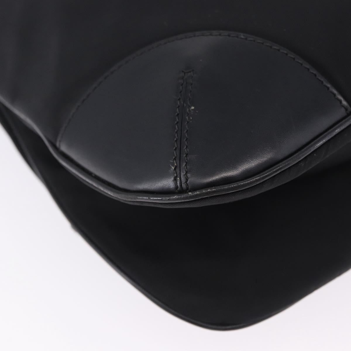 Prada Zip Messenger Tessuto with Leather, Black, Nylon, Handbag