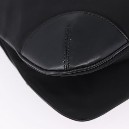 Prada Zip Messenger Tessuto with Leather, Black, Nylon, Handbag