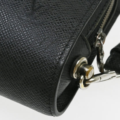 Louis Vuitton Pochette Baikal Clutch Taiga Leather, Black, Leather, Clutch