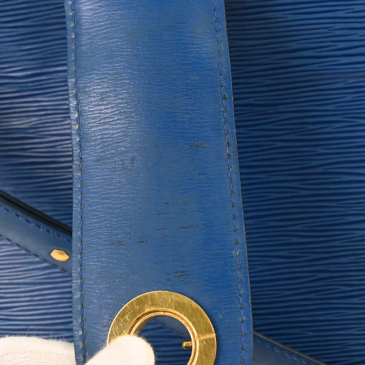 Louis Vuitton Cluny Epi, Blue, Leather, Shoulder Bag