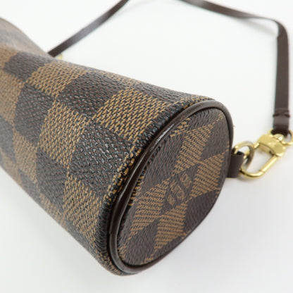 Louis Vuitton Papillon Pochette Damier, Brown, Canvas, Clutch
