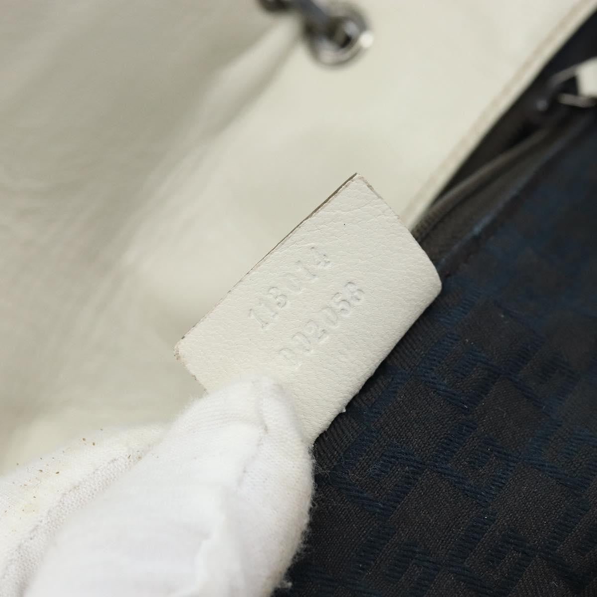 Gucci Vintage Leather, White, Leather, Handbag