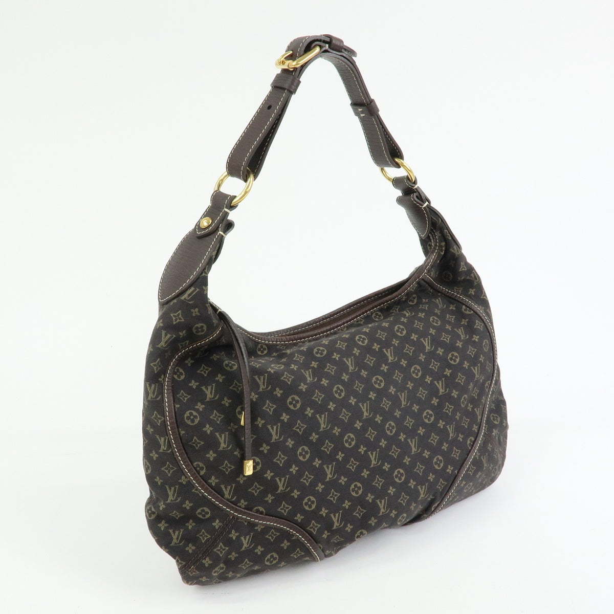 Louis Vuitton Manon Mini Lin, Brown, Canvas, Handbag