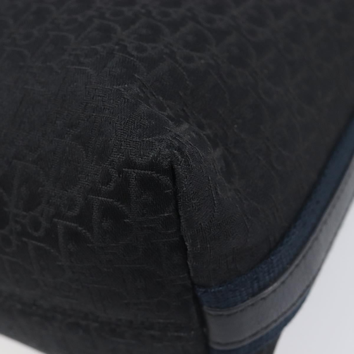 Christian Dior Vintage Street Chic Messenger Diorissimo Canvas and Leather, Black, Canvas, Handbag