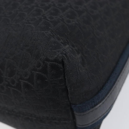 Christian Dior Vintage Street Chic Messenger Diorissimo Canvas and Leather, Black, Canvas, Handbag