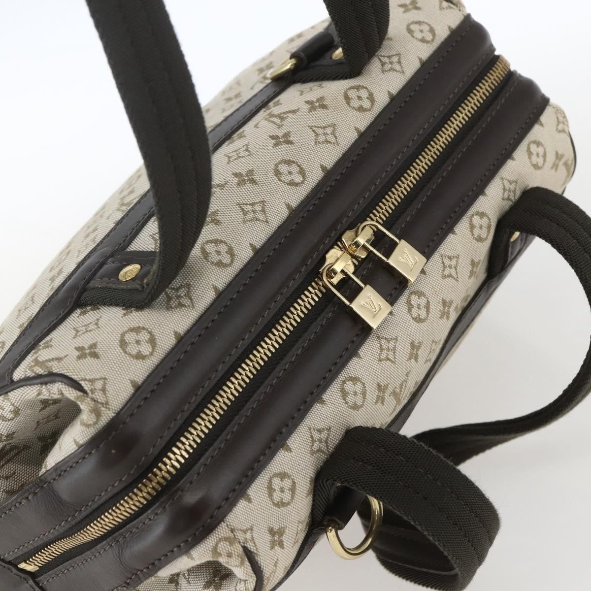 Louis Vuitton Josephine Mini Lin, Khaki, Canvas, Handbag