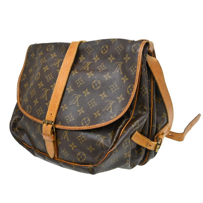 Louis Vuitton Saumur Monogram Canvas, Brown, Canvas, Shoulder Bag