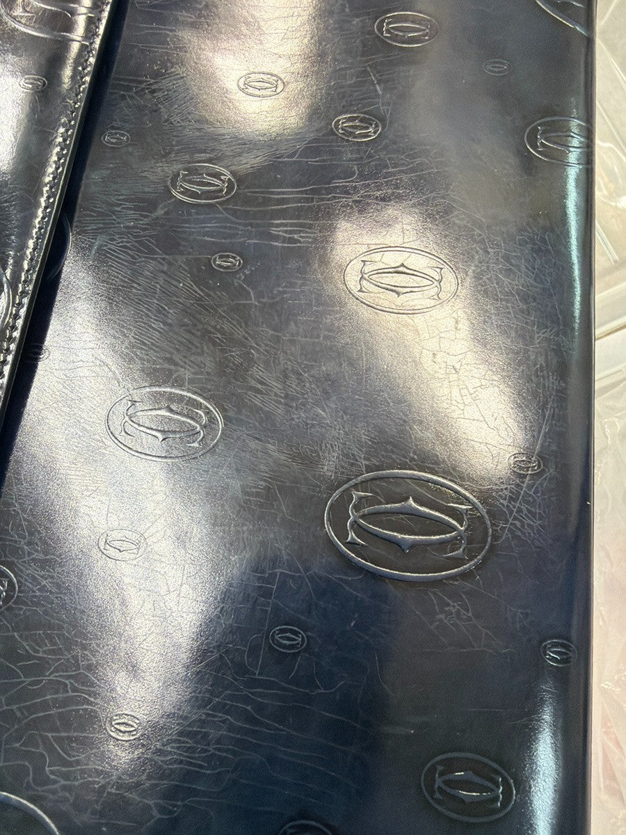 Cartier Happy Birthday Patent Leather, Navy, Patent Leather, Handbag