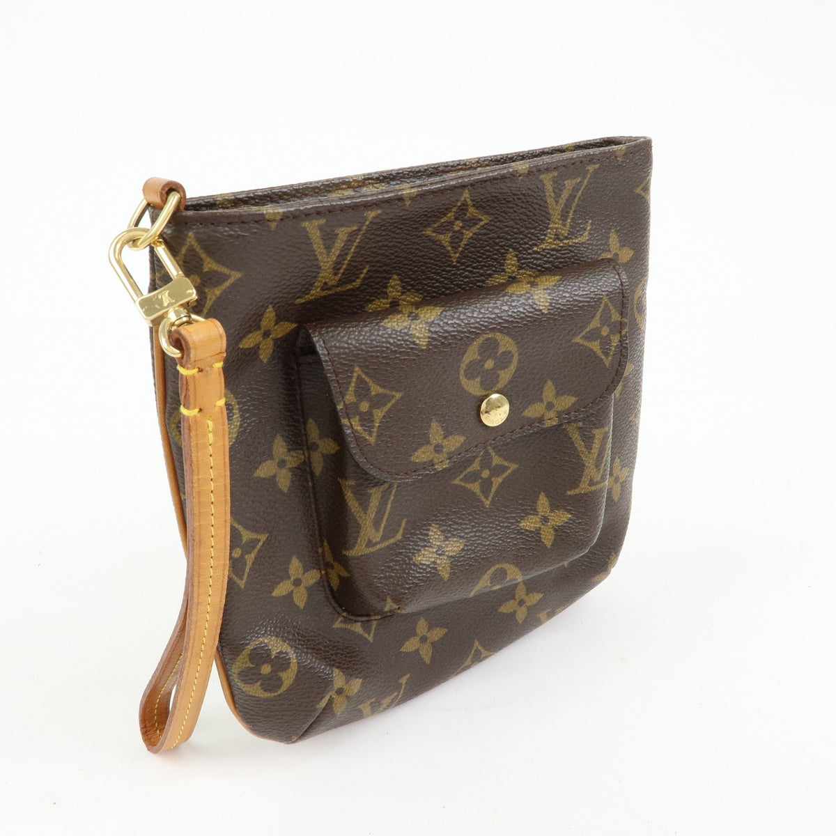 Louis Vuitton Partition Wristlet Clutch Monogram Canvas, Brown, Canvas, Clutch