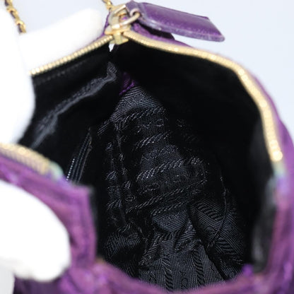 Prada Re-Edition 1995 Chain Tote Quilted Re-Nylon, Purple, Nylon, Shoulder Bag