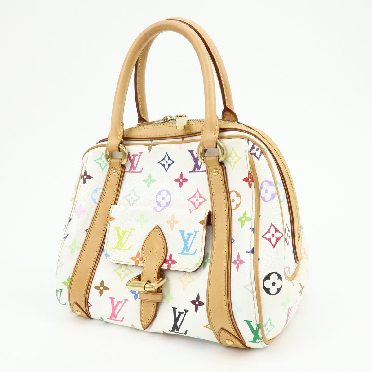 Louis Vuitton Priscilla Monogram Multicolor, White, Canvas, Handbag