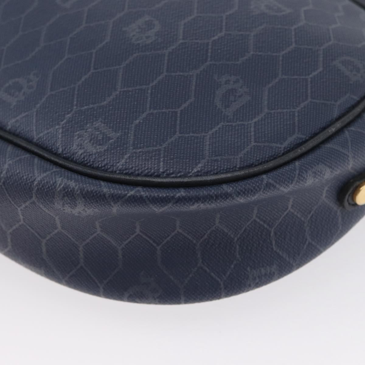 Christian Dior Vintage Honeycomb Canvas, Navy, Canvas, Shoulder Bag
