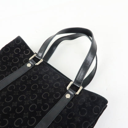 Celine C Macadam Tote PVC leather/ Macadam canvas, Black, Suede, Shoulder Bag