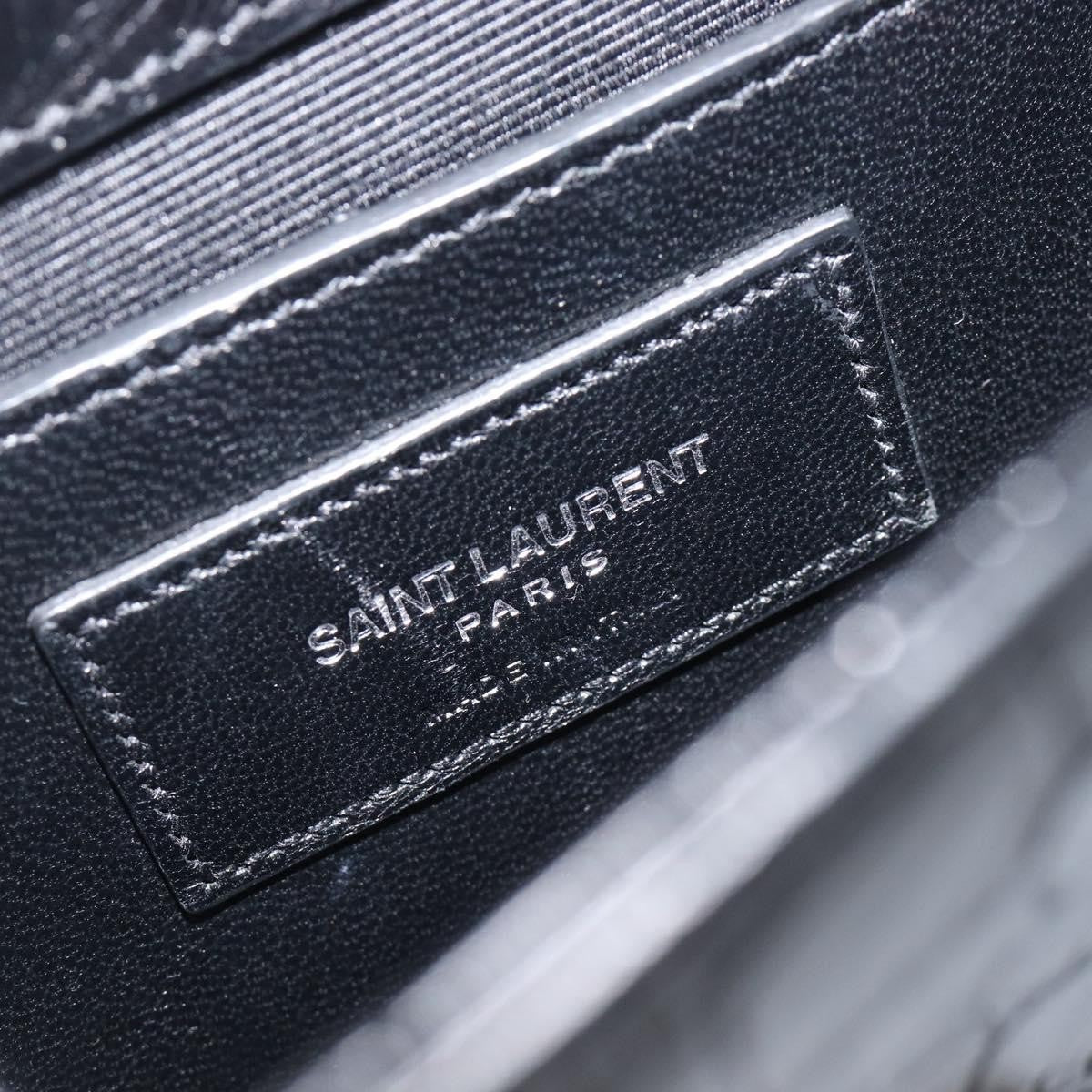 Saint Laurent Classic Monogram Tassel Chain Crocodile Embossed Leather, Black, Leather, Crossbody Bag