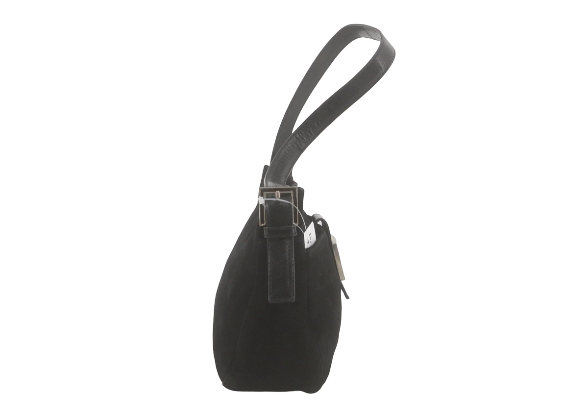 Fendi FENDI BAGUETTE SUEDE Suede noir, Black, Suede, Shoulder Bag