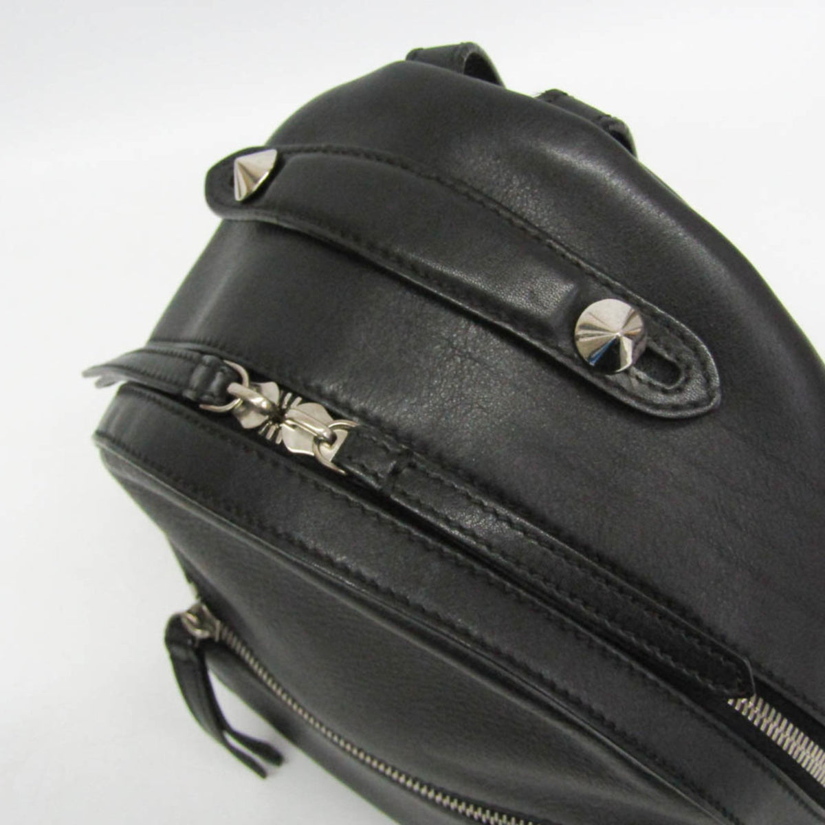 Fendi By The Way Leather with Crystals, Black, Leather, Backpack