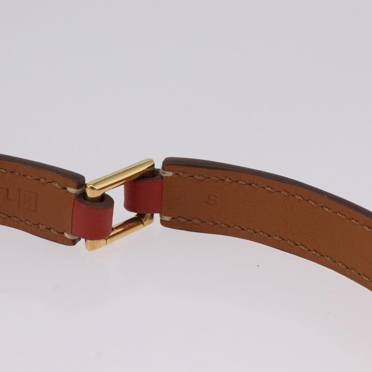 Hermes Rivale Double Tour Leather, Red, Leather, Bracelet