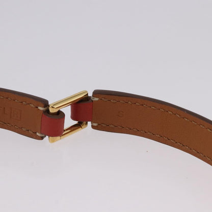 Hermes Rivale Double Tour Leather, Red, Leather, Bracelet