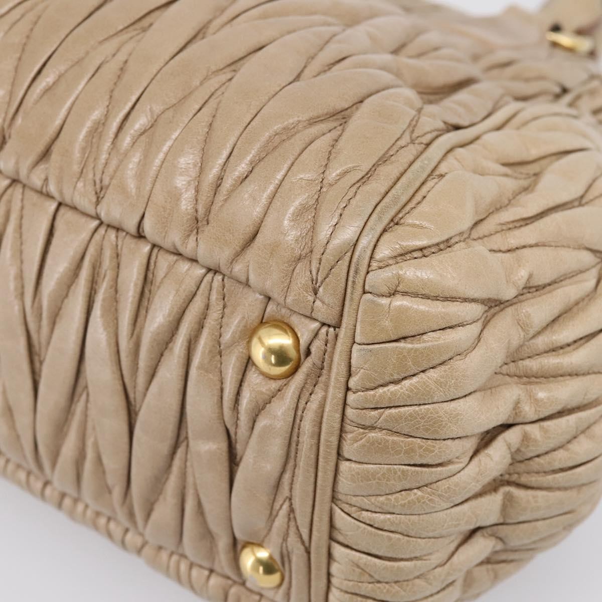 Miu Miu Convertible Dome Satchel Matelasse Leather, Beige, Leather, Handbag