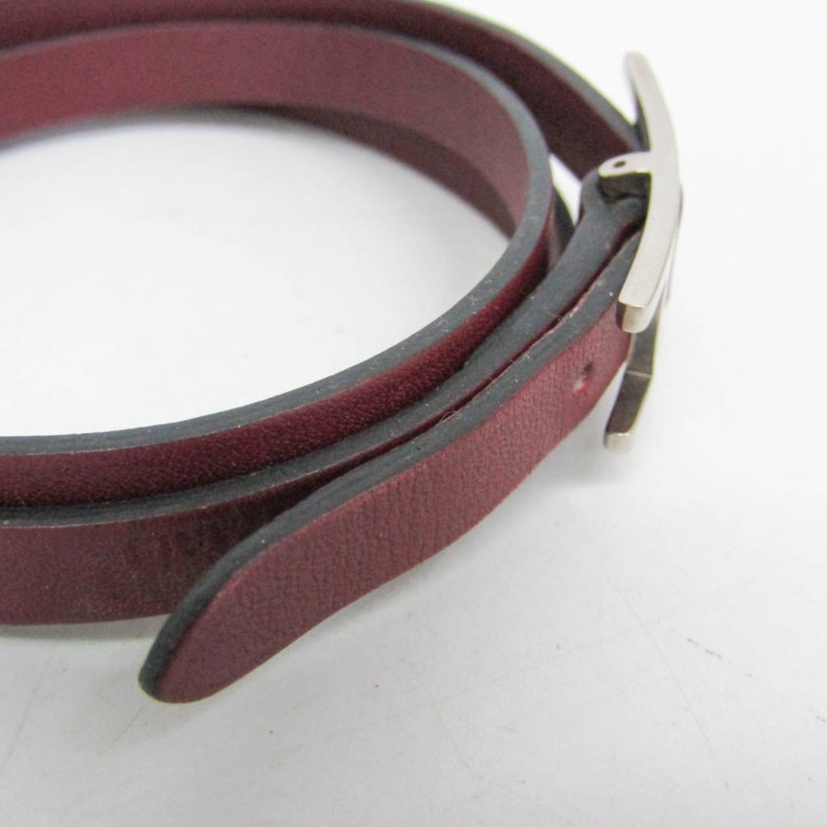 Hermes Hapi 3 Leather, Burgundy, Leather, Bracelet