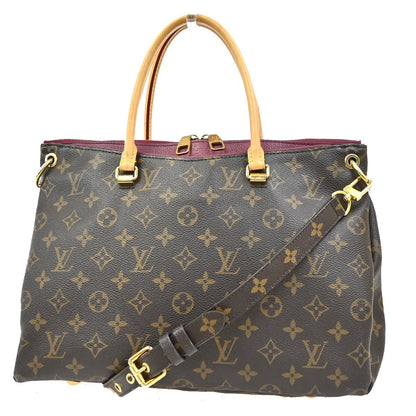 Louis Vuitton Pallas Tote Monogram Canvas with Leather, Brown, Leather, Handbag