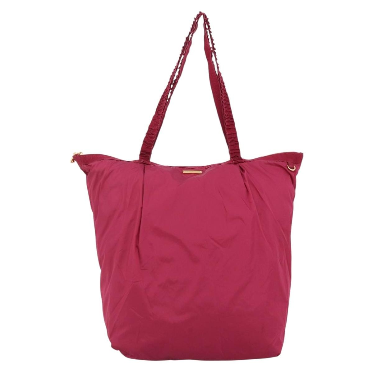 Miu Miu Tote Nylon, Pink, Nylon, Handbag