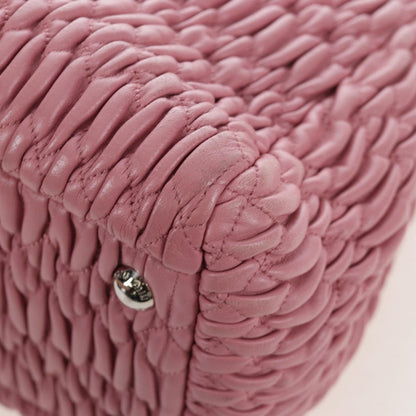 Miu Miu Crystal Turnlock Convertible Satchel Leather, Pink, Leather, Shoulder Bag