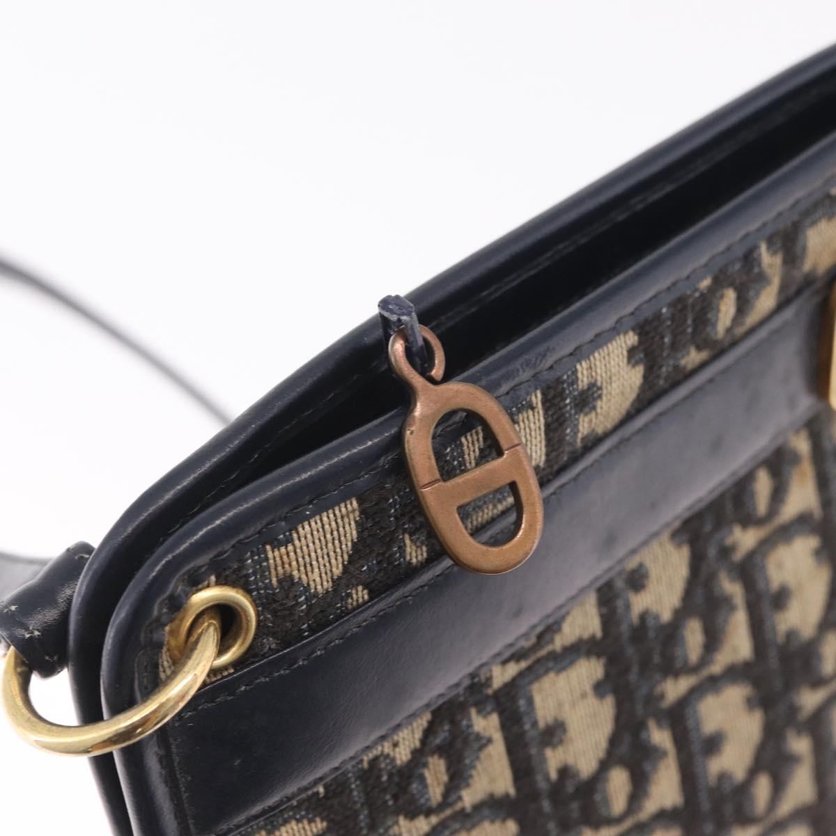 Christian Dior Trotter shoulder Canvas, Navy, Canvas, Handbag