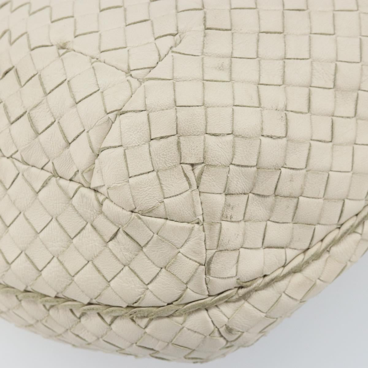 Bottega Veneta Zip Hobo Intrecciato, White, Leather, Handbag
