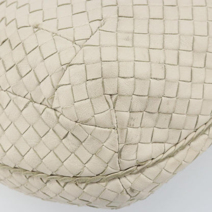 Bottega Veneta Zip Hobo Intrecciato, White, Leather, Handbag
