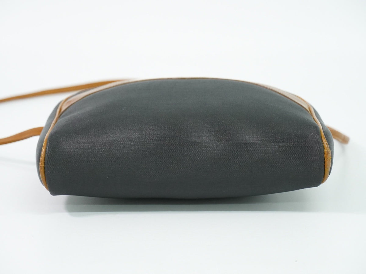 Christian Dior CD Shoulder bag Canvas and Leather, Navy, Canvas, Shoulder Bag