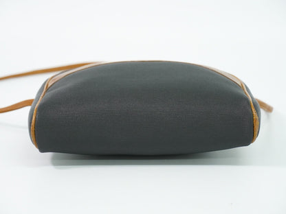 Christian Dior CD Shoulder bag Canvas and Leather, Navy, Canvas, Shoulder Bag
