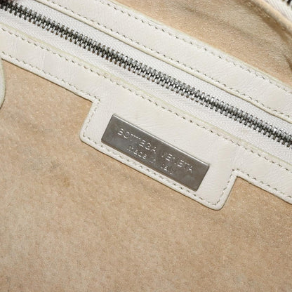 Bottega Veneta Zip Hobo Intrecciato, White, Leather, Handbag